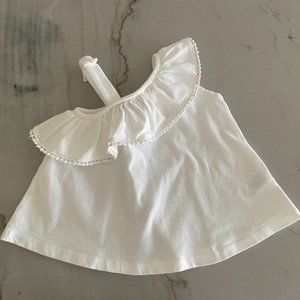 Cynthia Rowley Baby White Ruffle Tank